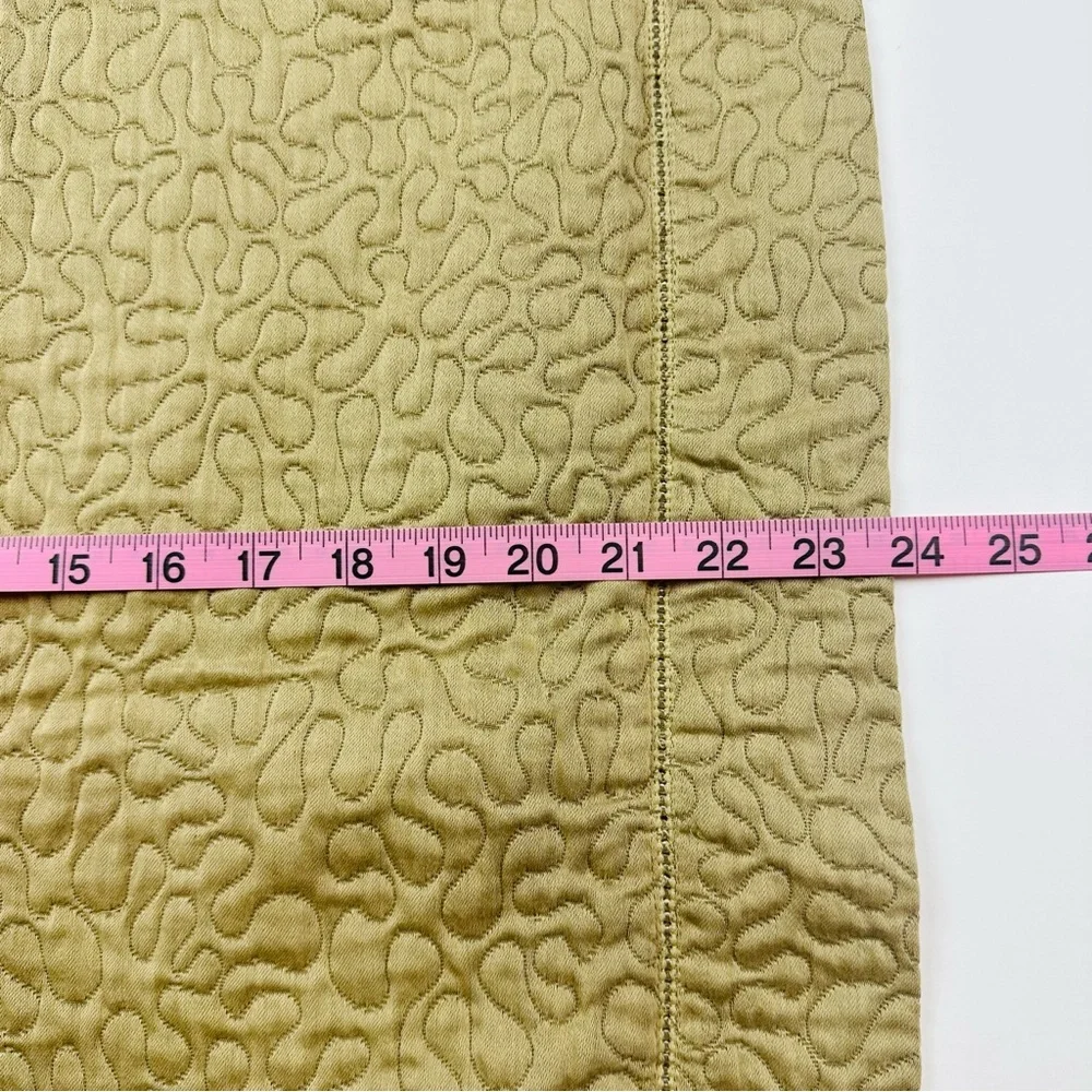 Peacock Alley Tan Camel Egyptian Cotton Quilted King Pillow Shams Set of 2